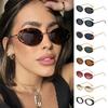 Retro Oval Sunglasses Trendy Fashion Uv Protection Small Frame Sunglasses Driving Beachwear Summer Shades For Women & Men