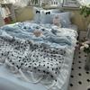 Cream Bowknot Girlish Heart Summer Cool Quilt Twin Size Machine Washable Air-Conditioning Quilt Core Summer Thin Blanket