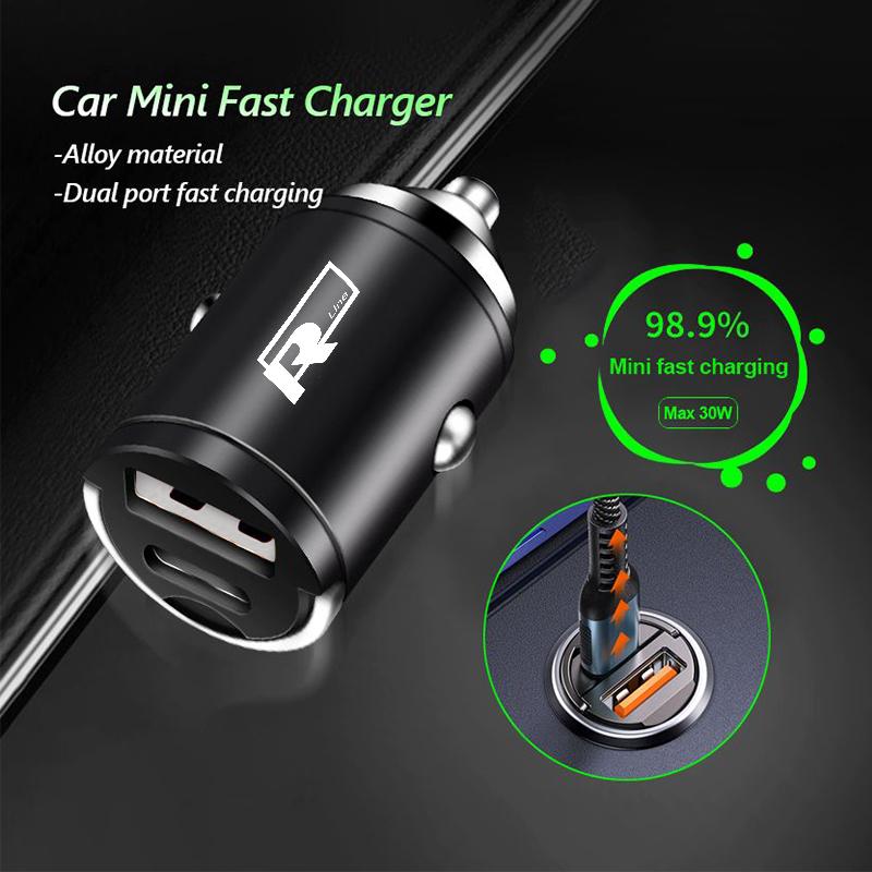 Mini Car Charger Fast Charging USB Type C Car Phone Charger For Volkswagen VW Polo CC Bora Golf Jetta Lavida Lamando Magotan GTIJD9