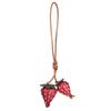 Leather Three-Color Three-Dimensional Strawberry Bag Pendant Woven Hand-Sewn Vegetable Tanned Leather Keychain Pendant