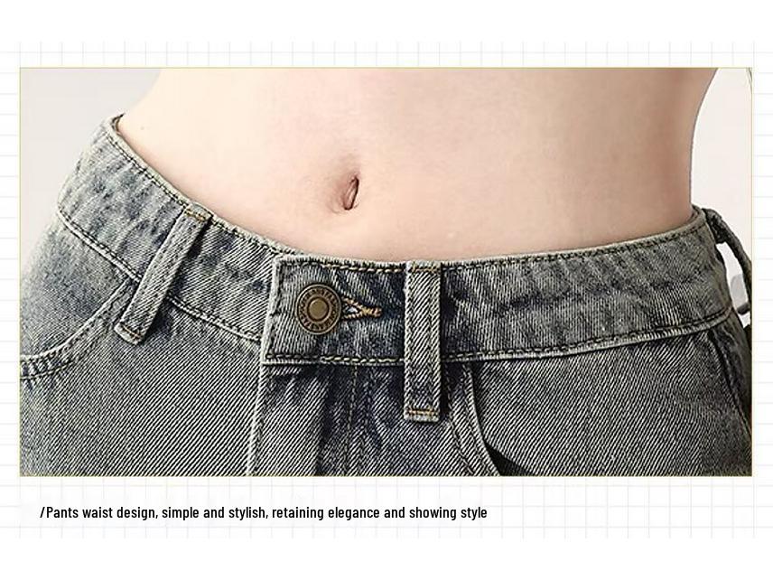 Vintage High-Waist Fishtail Denim Skirt - Women's Slim Fit Midi for Spring/Autumn