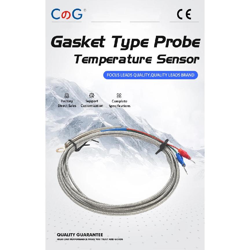 CG 5mm Hole 1m 2m 3m 5m Washer Gasket Type Probe K J Temperature Thermo Sensor Cable for Industrial Temperature Controller
