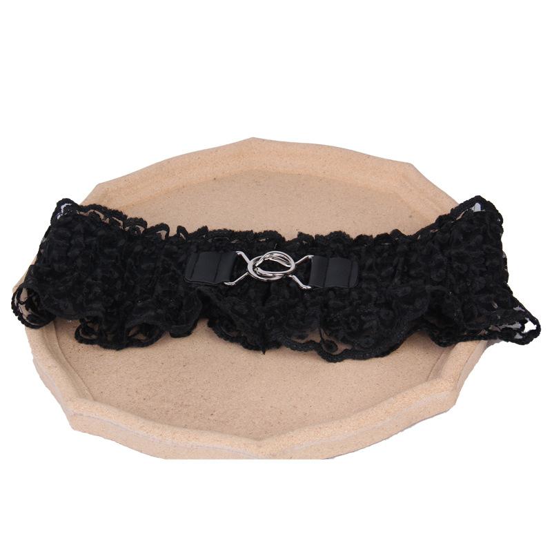 Sweet Elastic Wide Waist Seal Buckle, Women With Skirt Lace Elastic Decorative Belt Women
