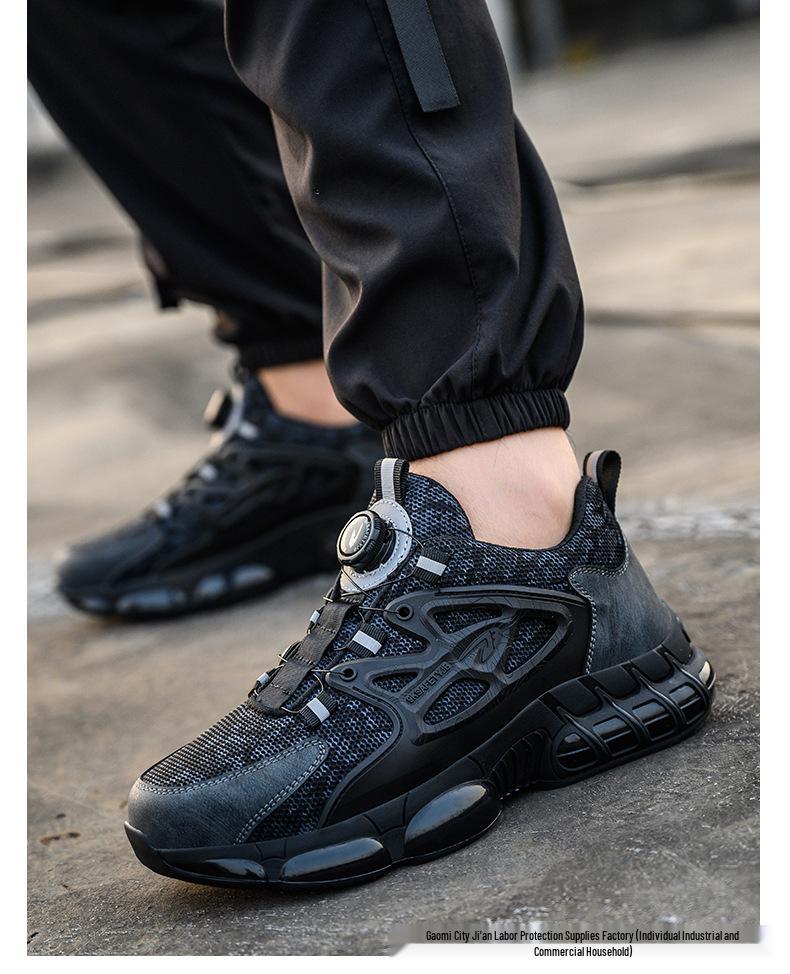 Lightweight Anti-Smash & Anti-Puncture Safety Work Shoes - Comfortable, Durable, and Ideal for Long Hours.