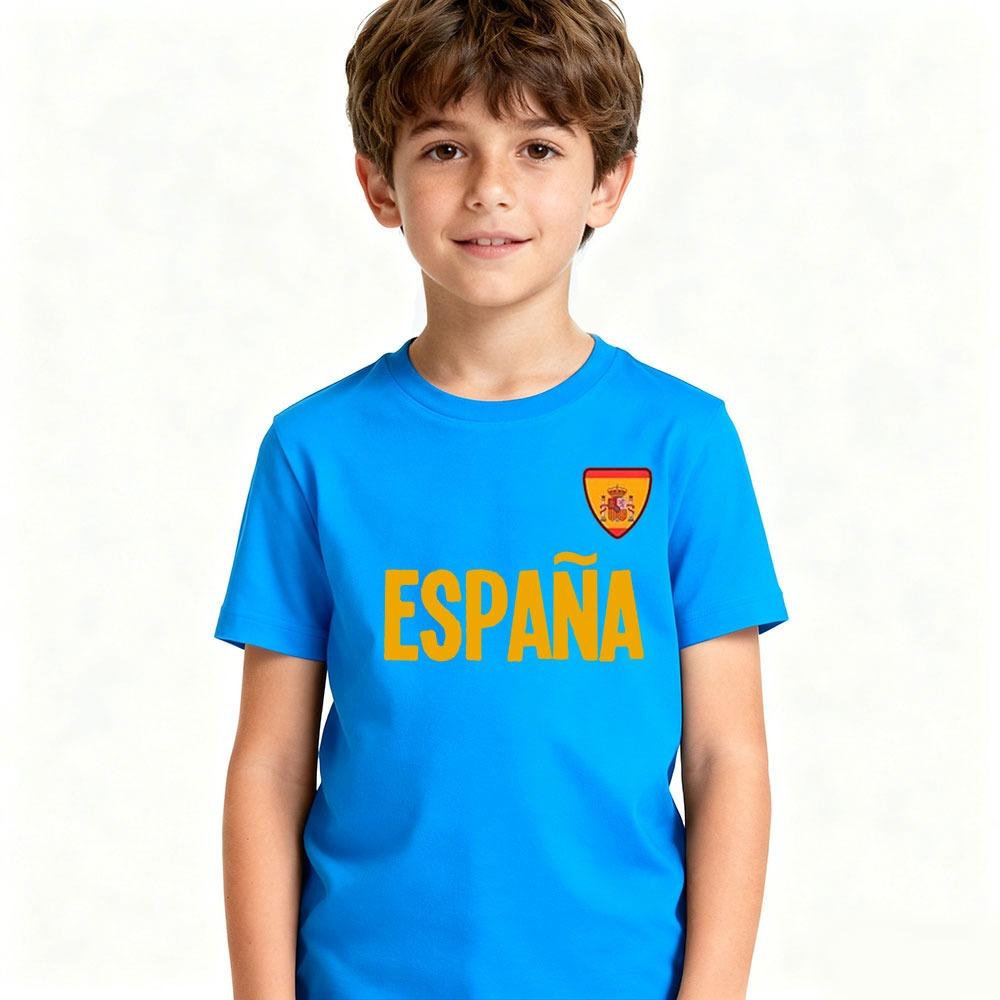 

ESPANA T-Shirt Spain Kids Daily Life Casual Shirt Boys and Girls O-neck Hot Sale Tops National Emblem Printed Tshirt Tee 100