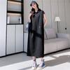 Plus Size Summer T-Shirt Dress Polo Women Loose Vintage Cotton Casual Basic Short Sleeve Long Dress