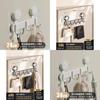Space Aluminum Suction Cup Hook Set With Multiple Load Capacity For Bathroom And Home Storage