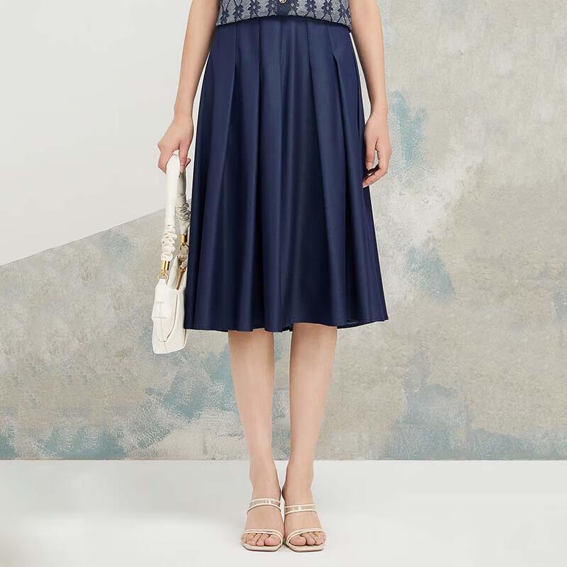 JESSIE Women's Lyocell Pleated Midi Skirt