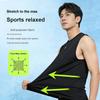 Li-Ning Simple Fashion Sweat-Absorbing Quick-Drying Ice-Sense Breathable Sports Casual Fitness Sleeveless Vest Men tops Black LWTW001-3