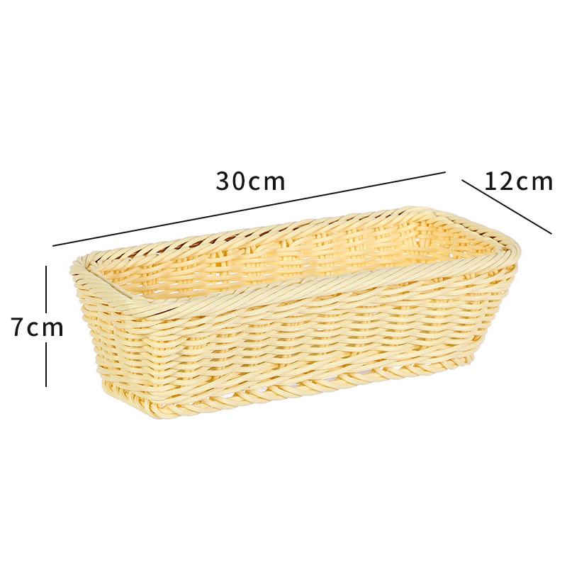 Handmade Rattan - Look Storage Basket Handwoven Spoon Chopsticks Storage Basket Kitchen Cutlery Bread/Vegetables Basket