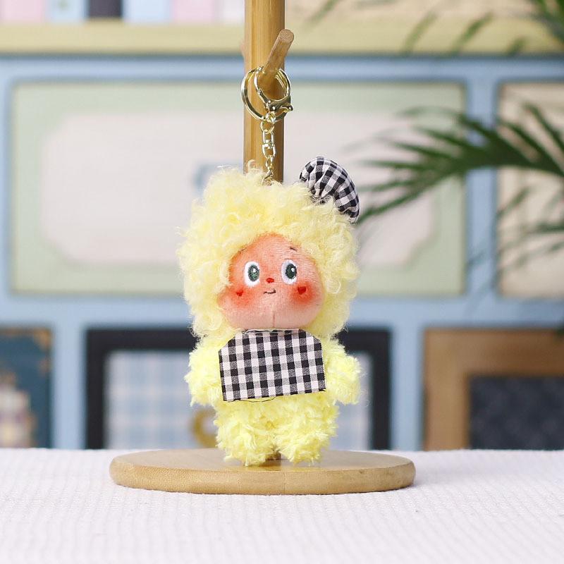 Adorable Star Plush Doll Keychain With Short Pile Fabric For Gifts