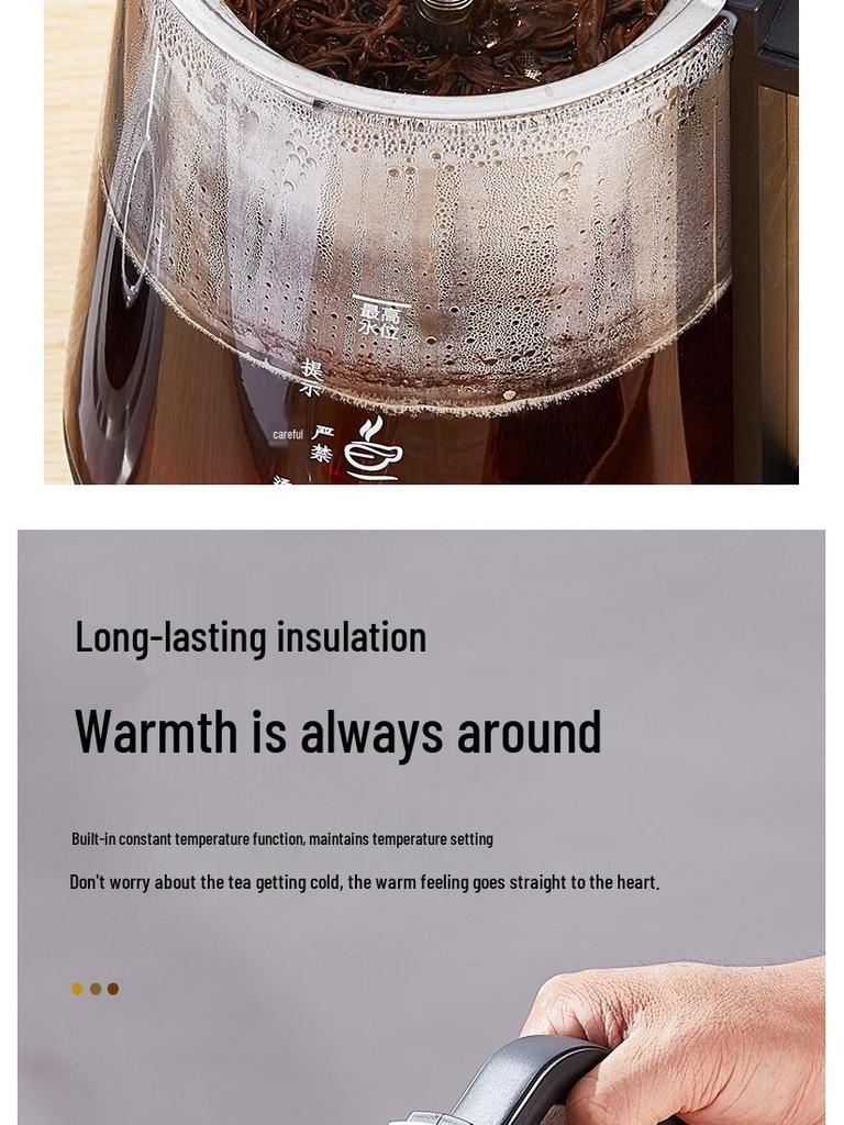 Electric Glass Spray Tea Maker, Large Capacity Steaming Kettle, Black Tea Health Pot
