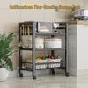 Multi-layer Kitchen Storage Rack: Wall-leaning Stand for Vegetables & Snacks
