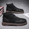 New Fashion Autumn And Winter Men's High Top Martin Boots Students Male Boys Trending Soft Sole Work Shoes Labor Protection Martin Sneakers