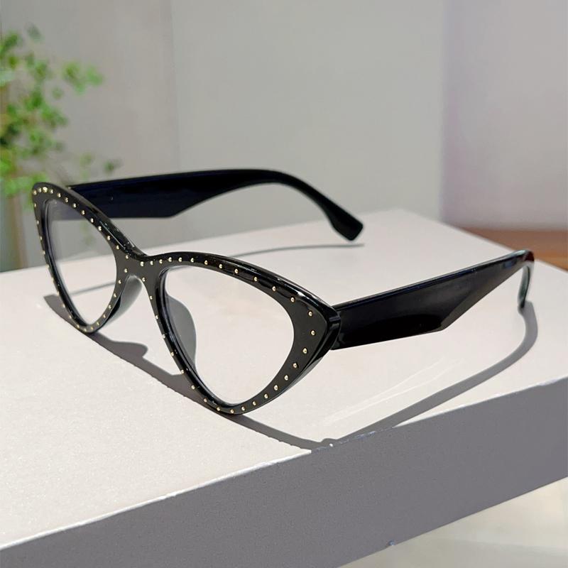 

Винтажные очки «кошачий глаз» женские стильные оправы конфетного цвета с защитой от синего света, модный брендовый дизайн, оптические оправы чёрный