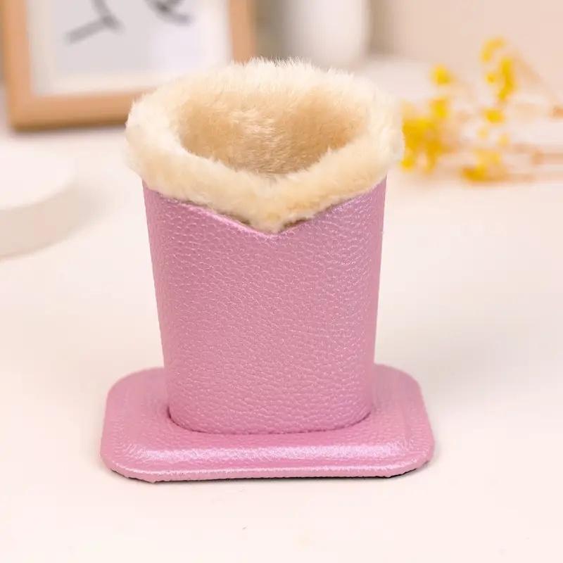 Plush Lined Eyeglass Holder Stand - Protective Desk or Nightstand Organizer Case for Secure Glasses & Sunglasses Storage