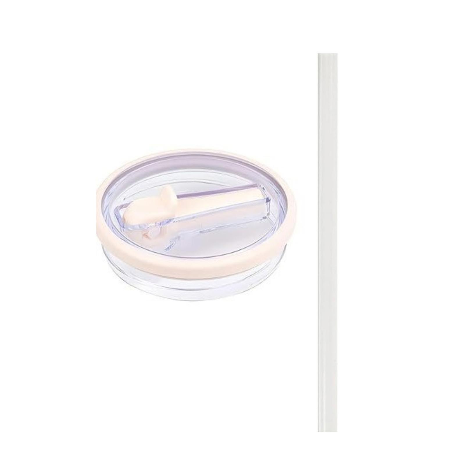 40oz Car Cup With Straw, Lid, And Straw Cover; Large Capacity, Leak Proof And Spill Proof Lid With Straw. One Size белый