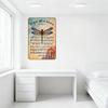 Vintage 'Sing Me A Song' Dragonfly Tin Sign - Musical Art Tin Plaque for Home Bar Man Cave Decor with Splattered Painterly Style