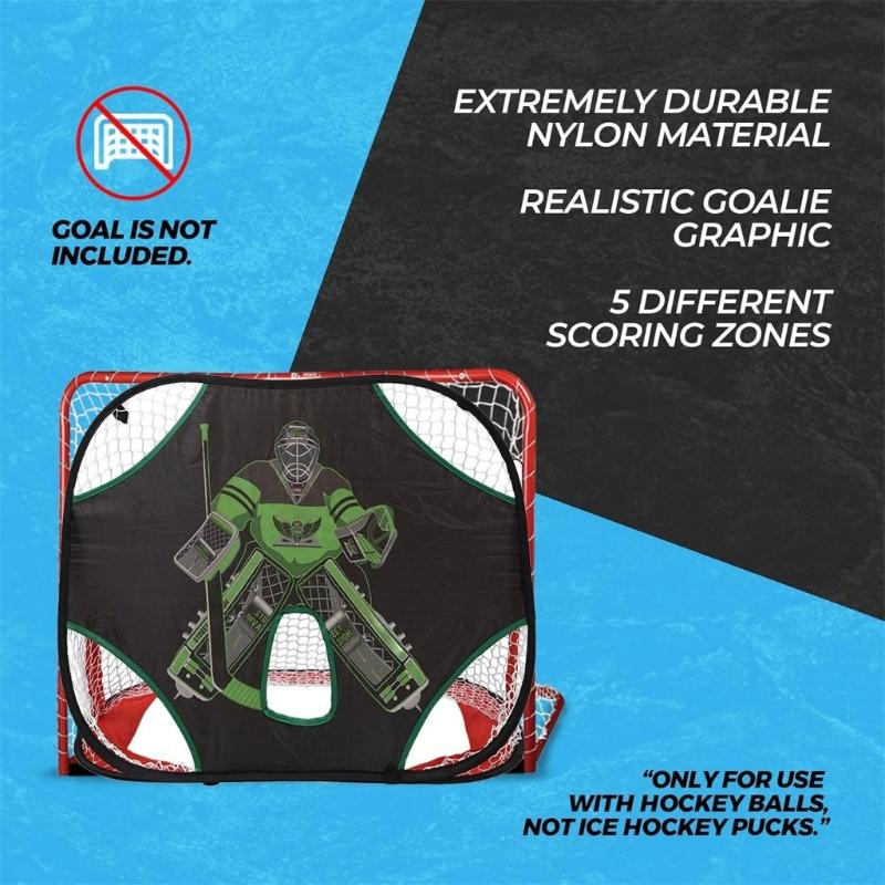 Strong Fabric Polyster Ice Hockey Practice Goal Highlighting Goalkeeper Plan For Better Accuracy And Realistic Exercises