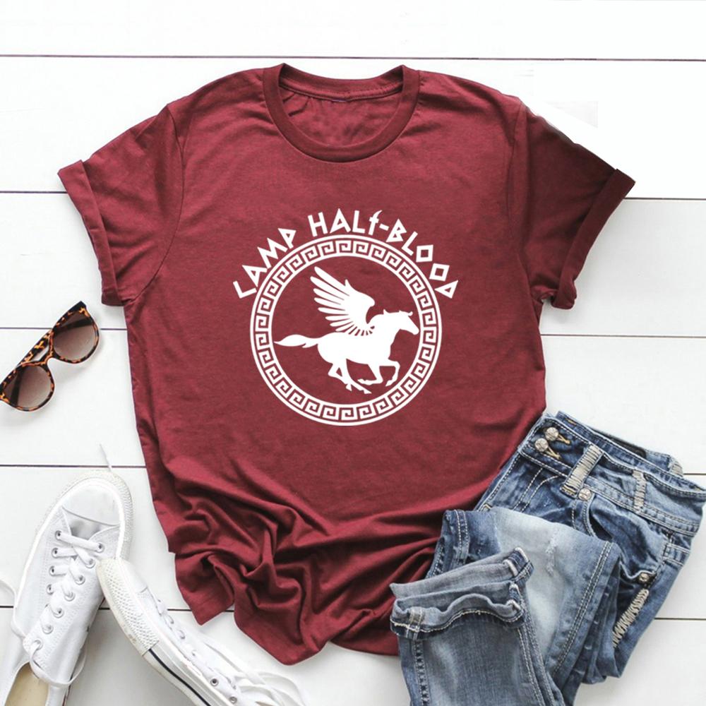 

Camp Half Blood T Shirts Fall Training Camp Game Tshirt Halloween Magical Gift Unisex Short Sleeve Tshirts Casual Harajuku Tees M