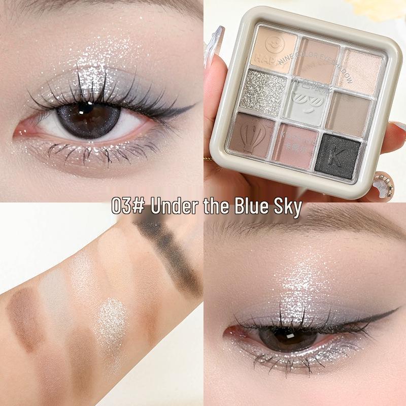 

Палетка теней для век Kappel Spring Nine-Color: Матовые, с шиммером, перламутровые и с крошкой бриллиантов для сияющего взгляда. 7g