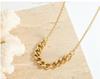 European & American Bold Thick Chain Patchwork Necklace for Women - Hip Hop Trend, 18K Gold-Plated Titanium Steel Jewelry