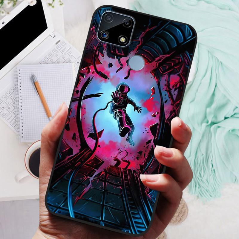 Pro Realme C25s pouzdro Soft TPU silikonový kryt na telefon pro OPPO Realme C25 pouzdro Bumper C25S RMX3195 C 25S nárazuvzdorný kryt Coque
