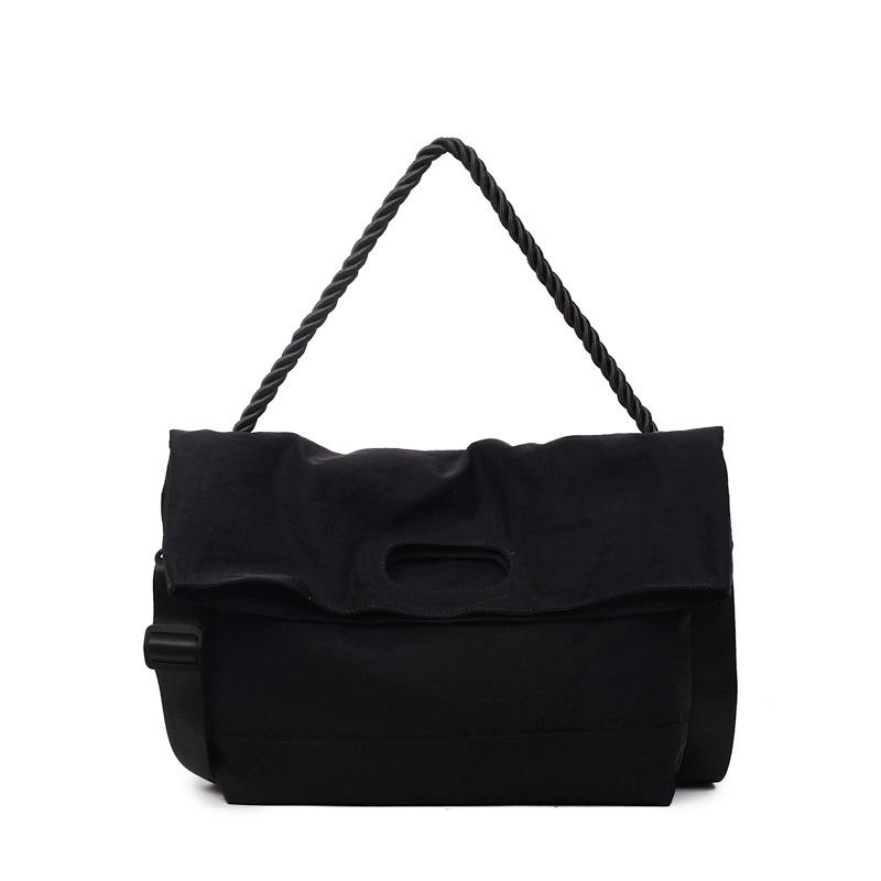Large-capacity student bag women's new broadband messenger bag high-end fashion versatile tote bag