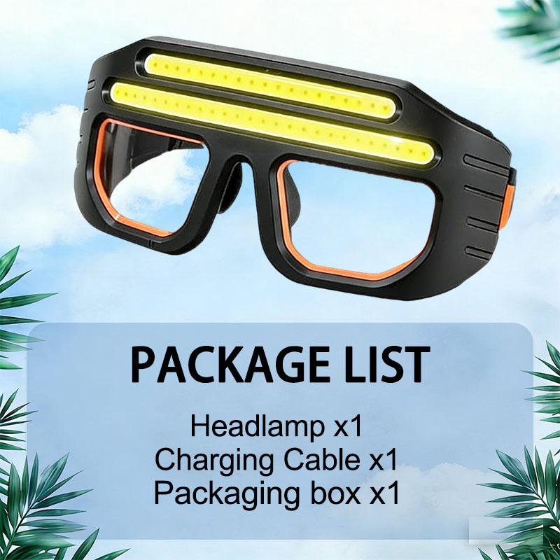 Super Bright COB LED Headlamp Built-in Battery,windproof and Dust-proof ,USB Rechargeable Head Flashlight Outdoor Camping Fishing Headlight