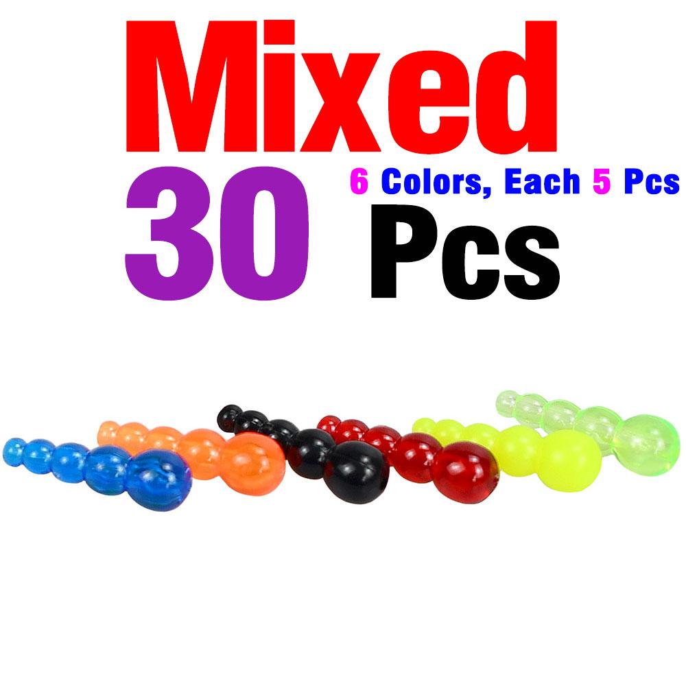 30Pcs Fishing Beads Lures Tackle Kit Inline Spinner Rig for Trout Walleye Perch Lure Making Supplies Fishing Accessories