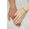 [by red string] Pair Bracelets Pair Bangles Surgical Stainless Steel Diamond Hypoallergenic Set of 2 for Men and Women Couples with Real Red String