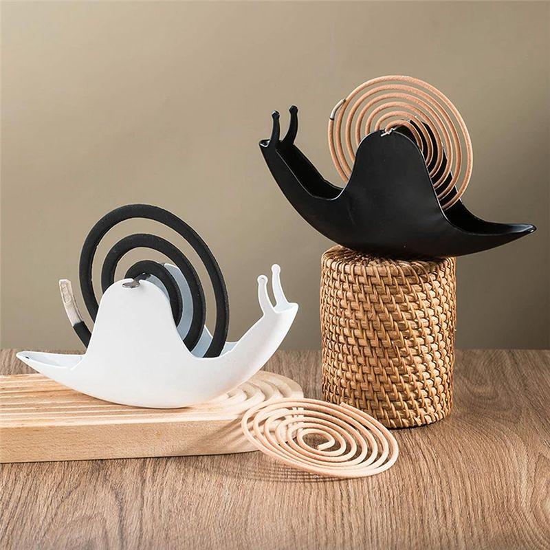 M-Modern-2 PCS Mosquito Spiral Holder Mosquito Coil Container Portable, Snail Shape, For Home And Office