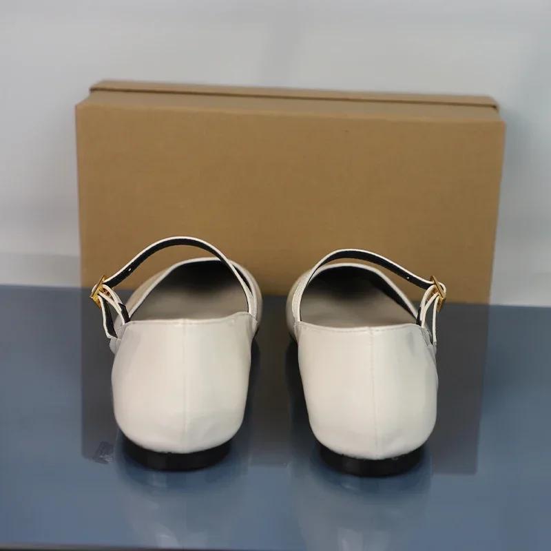 Fashion 2025 Spring Women Mary Jane Shoes Luxury Designer Comfortable Walking Footwear Casual Buckle Strap Ladies Ballet Flats Big Size