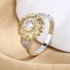 Lindon Classic Copper Alloy Zircon Ring Ladies Jewelry Wedding Promise Party Gift