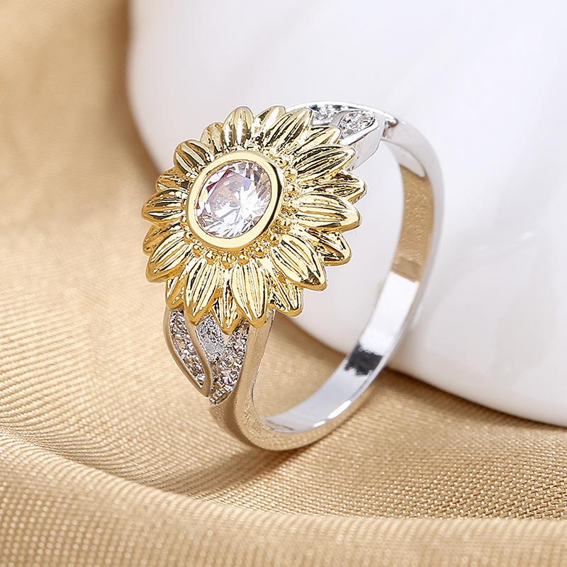 Lindon Classic Copper Alloy Zircon Ring Ladies Jewelry Wedding Promise Party Gift