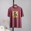 Hirsionsan Vintage Printing Cotton T Shirts Women New Soft Harajuku Loose Female Tees England Style Summer Casual Tops Gotic Graphic T Shirt