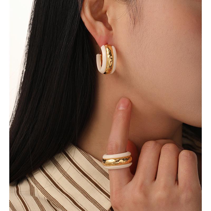 

Изысканные нишевые серьги с текстурой личности для женщин – S925 серебряная игла, роскошная мода