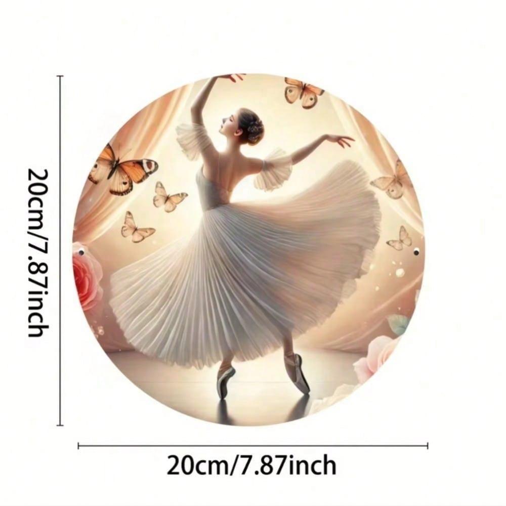 Retro Ballerina Aluminium Metallschild Wandkunst Dekoration für Wohnzimmer Café Bauernhaus