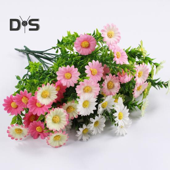 Outdoor Artificial Daisies Flowers Fake Flowers for Indoor UV Resistant Waterproof Realistic Faux Flower Bouquets Outside Hanging Plants Garden Porch