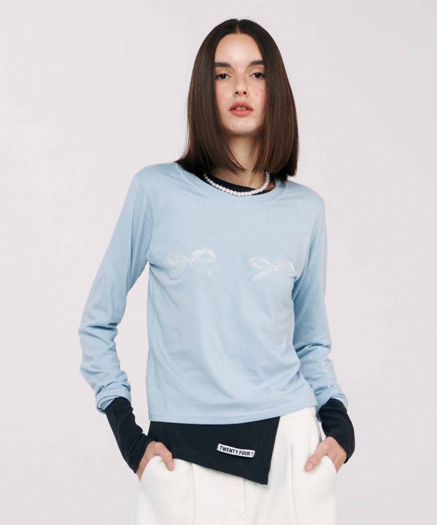 Twenty Forty Pa Ribbon T-Shirt Light Blue Light Blue