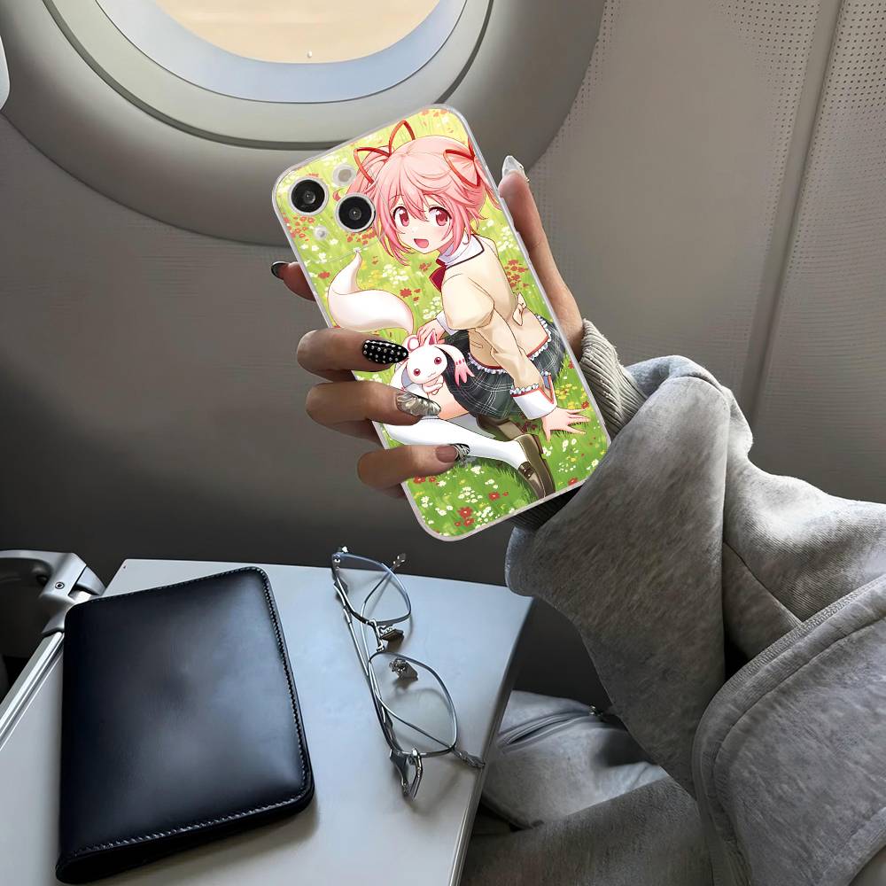 Cute Anime Puella Magi Madoka Magica For IPhone 17 16 15 14 13 12 11 Pro Max Plus Mini Funda For Transparent Cover