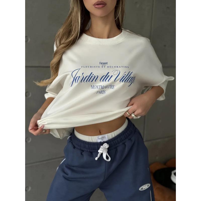Women's Pure Cotton Short Sleeve Raglan T-Shirt Loose Base Layer