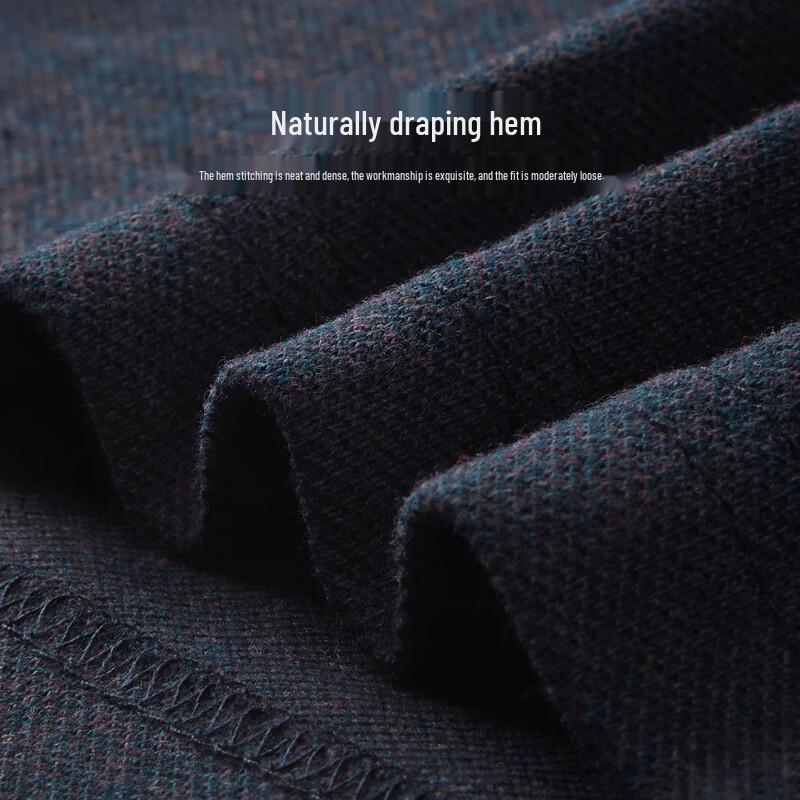 Shanshan Men's Natural Pure Cotton Long Sleeve Polo Shirt