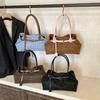 Leopard Print Belt Buckle Underarm Shoulder Bag,Vintage Large Capacity Women Tote Bag,2026 Autumn Winter New Top Handle Handbag