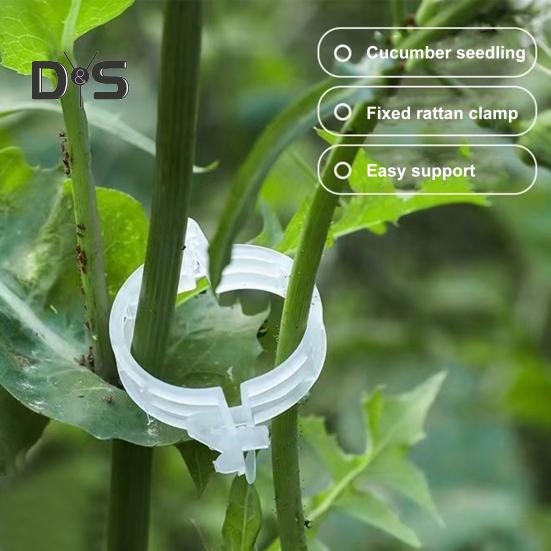 100/200/300 Pcs Plant Clips Plastic Plant Support Clips Reusable Tomato Trellis Clips for Climbing Plants Vines Cucumbers Indoor Outdoor Use