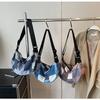 Neue lässige Jeanstasche, modische, vielseitige, karierte Umhängetasche mit großem Fassungsvermögen, trendige, coole, personalisierte Reise-Umhängetasche für Damen