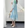 Women's Dresses Evening Dresses Beautiful Printed Pleated Dress Summer Age Plus Size  Loose Mid-year Long Female Skirt