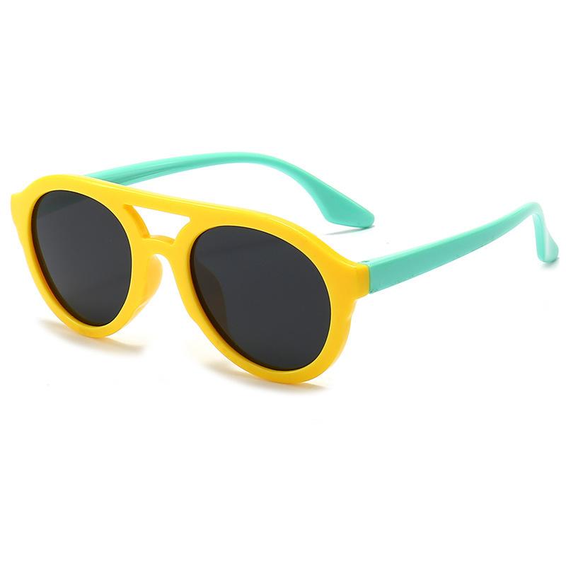 Trendy Fashion Kids Polarized Aviator Sunglasses Durable Shatterproof Lens Anti-Glare Uv Protection Sunglasses 1029