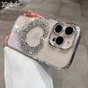 Transparent Love Heart 3D Diamond Case For iPhone 17 12 13 14 15 16 Pro Max Sparkling Rhinestone Clear Shockproof Hard PC Cover