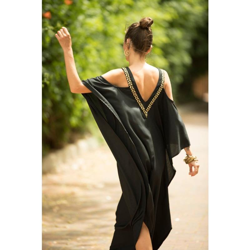 Dame Mote Vår Høst Blomstermønster Trykk Langermet V-Hals Løs Midje Hverdagskjoler